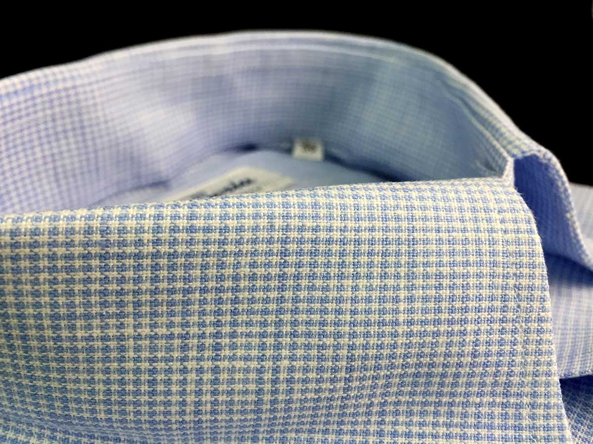 Collo di camicia di lino a quadri da uomo Ancona Camerano